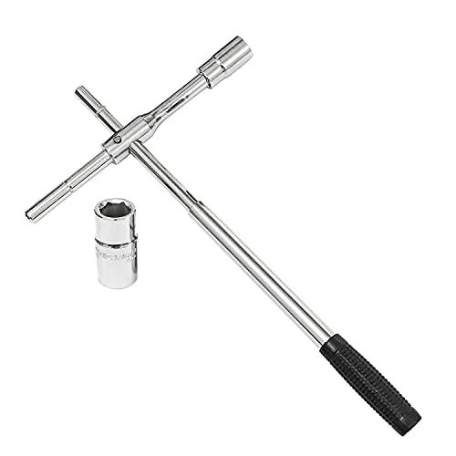 LECWOF 23" Universal Extended Lug Wrench 4 Way Heavy Duty Tire Steel Nut Set with Bag Standard Sockets 17mm 19mm 21mm 23mm for Cross Wheel Wrench (Chrome Vanadium Steel) - Image 2