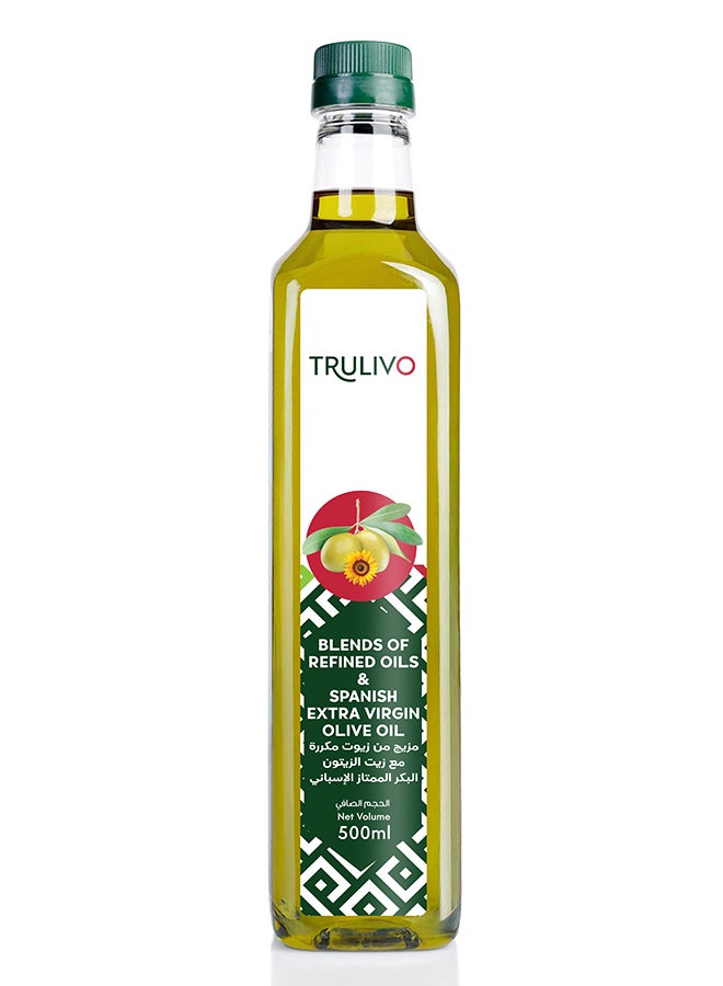Trulivo Spanish Olive Oil Blend 500ml PET | Premium Cooking & Frying Oil | Smooth Taste & Light Aroma - Image 1