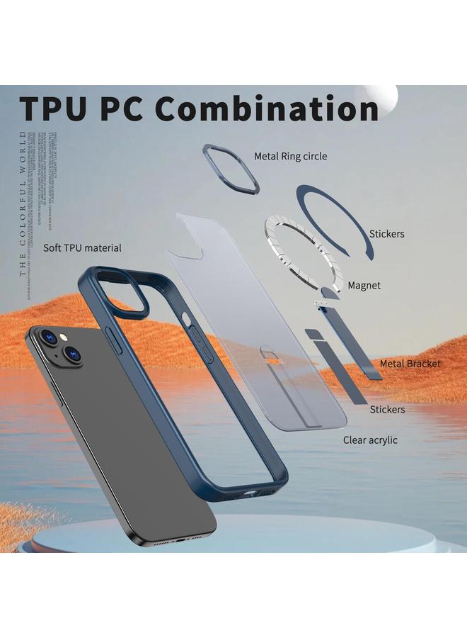 Zaboon Case For iPhone 13 mini Star Shine Series TPU + PC MagSafe Phone Case with Fold Holder - Image 5