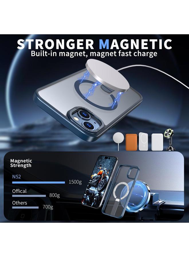 Zaboon Case For iPhone 13 mini Star Shine Series TPU + PC MagSafe Phone Case with Fold Holder - Image 2