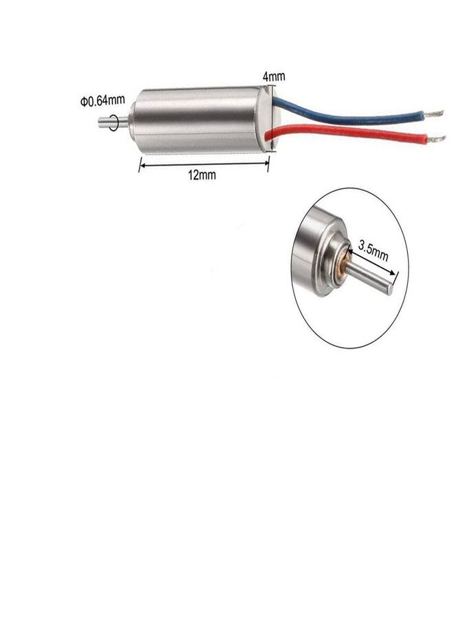 JING DC 1.5-3.7V 66000RPM Coreless Micro DC Motor 4mmx12mm for Airplane Model RC Toys - (10 Pcs) - Image 5