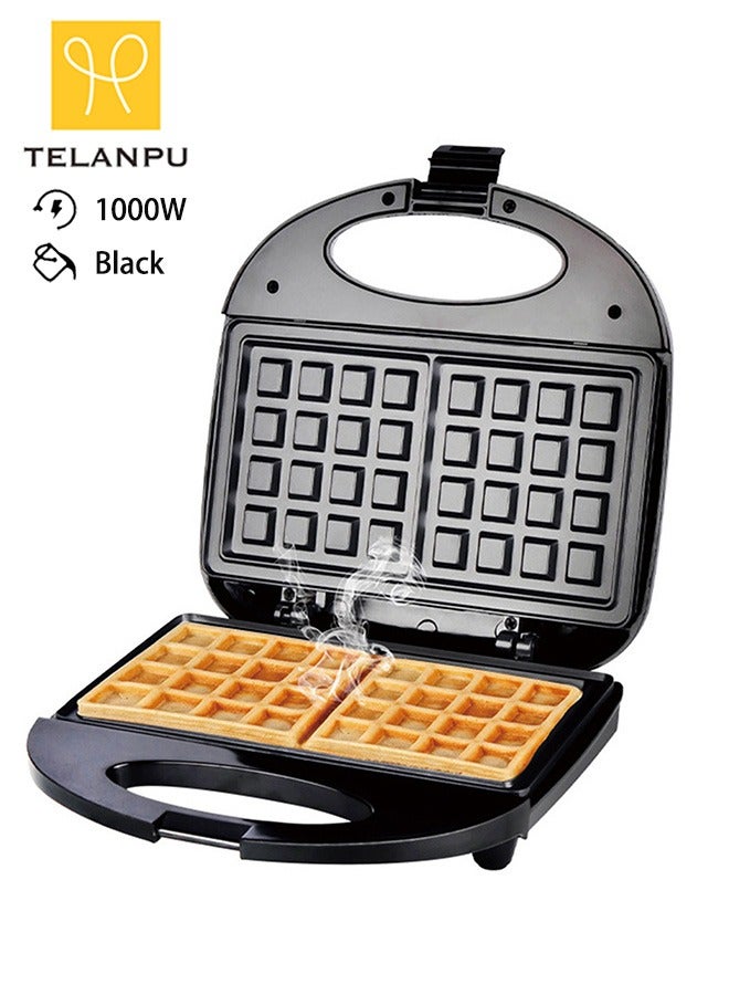 TELANPU Sandwich Toaster Grill Waffle Maker with Non-Stick Plates, Cool-Touch Handle, Compact Design for Quick Breakfasts & Snacks  - Image 1