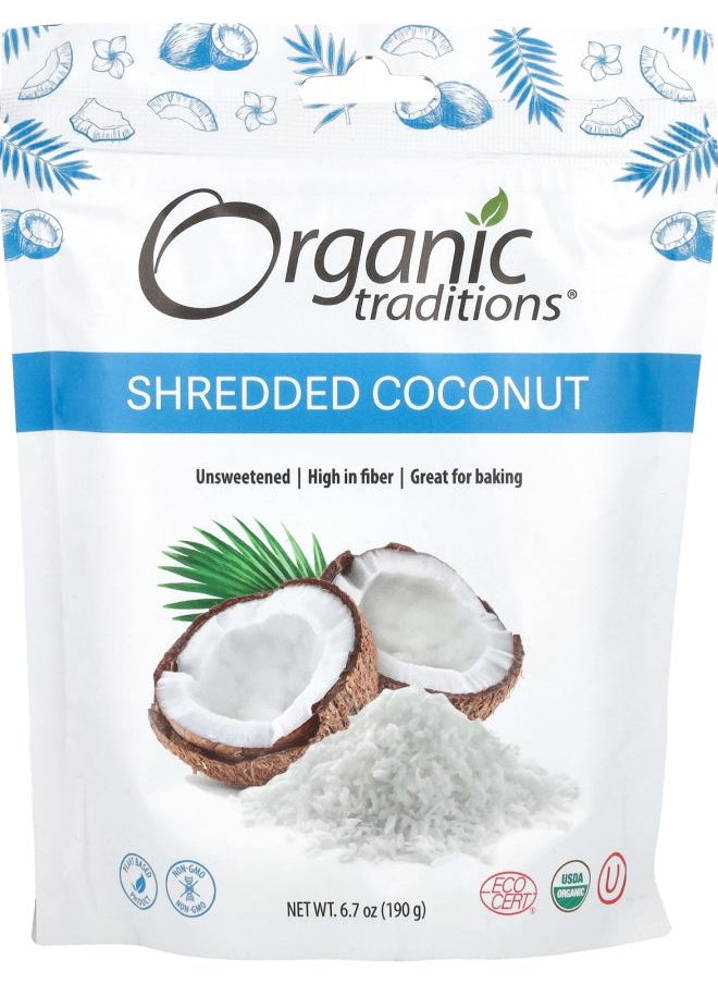 Organic Traditions - Shredded Coconut 6.7 oz (190 g) - Image 1