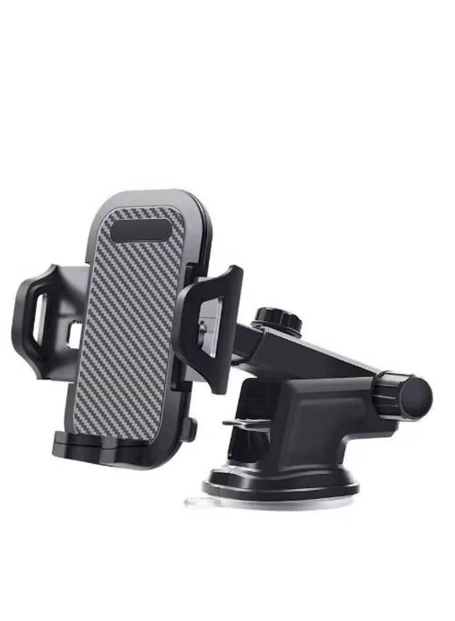 360 Degree Rotation Car Phone Holder, Suction Cup Mount, Black - Image 3