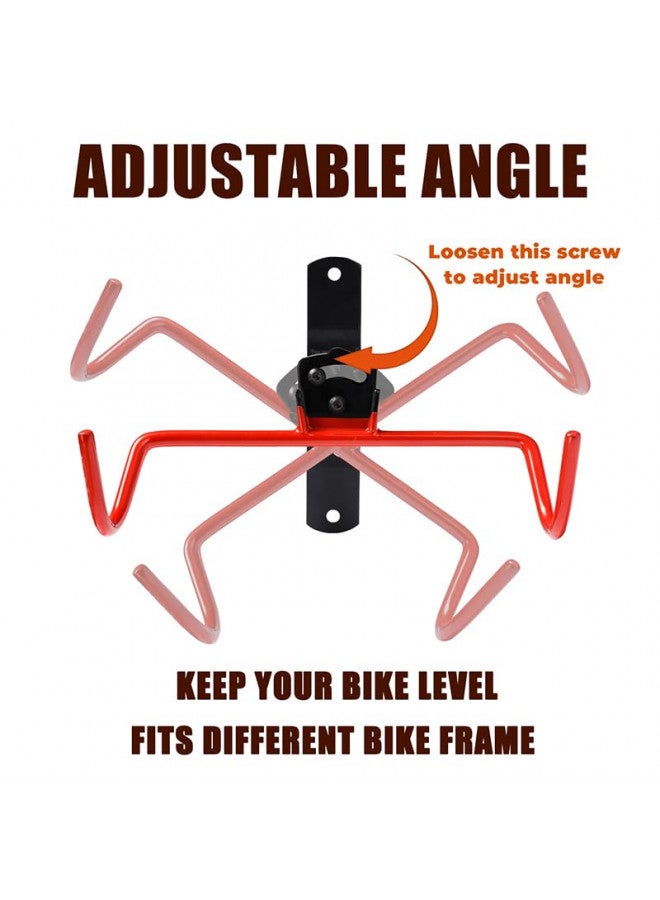 PHUNAYA Wall Mount Bike Rack,Bike Hanger Horizontal,Bicycle Holder Heavy Duty,Garage Bike Storage,Garage Organization Bicycle Hook with Rubber,Foldable and Adjustable Angle(2 pack) - Image 2