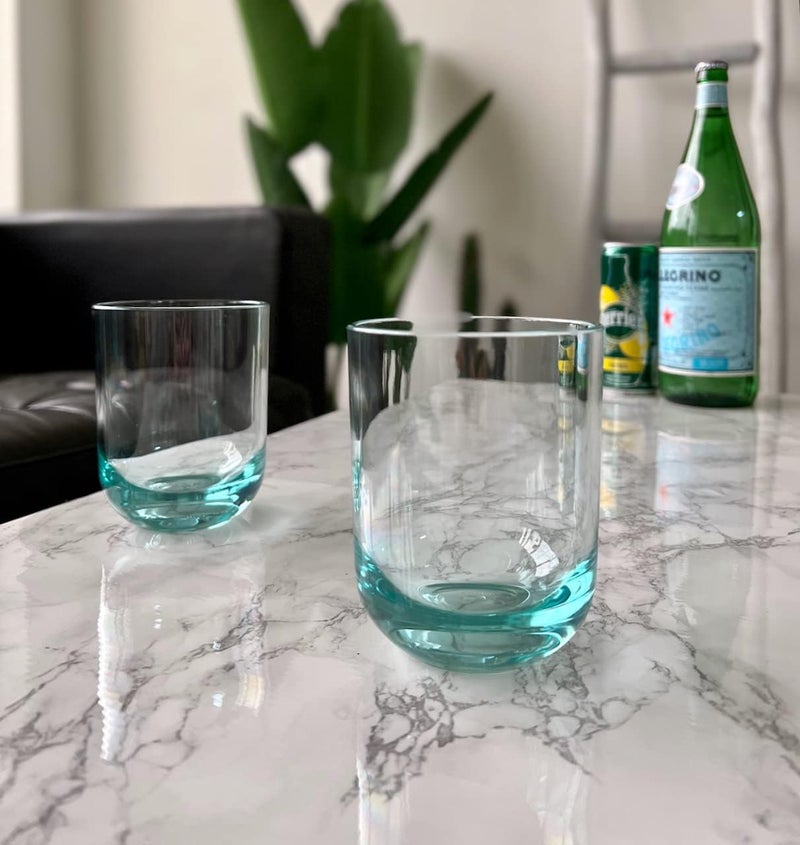 KLIFA WASCO 13 ounce Set of 6 Acrylic Tumbler Drinking Glasses BPAFree Plastic Drinkware Dishwasher Safe Cups Teal - Image 3