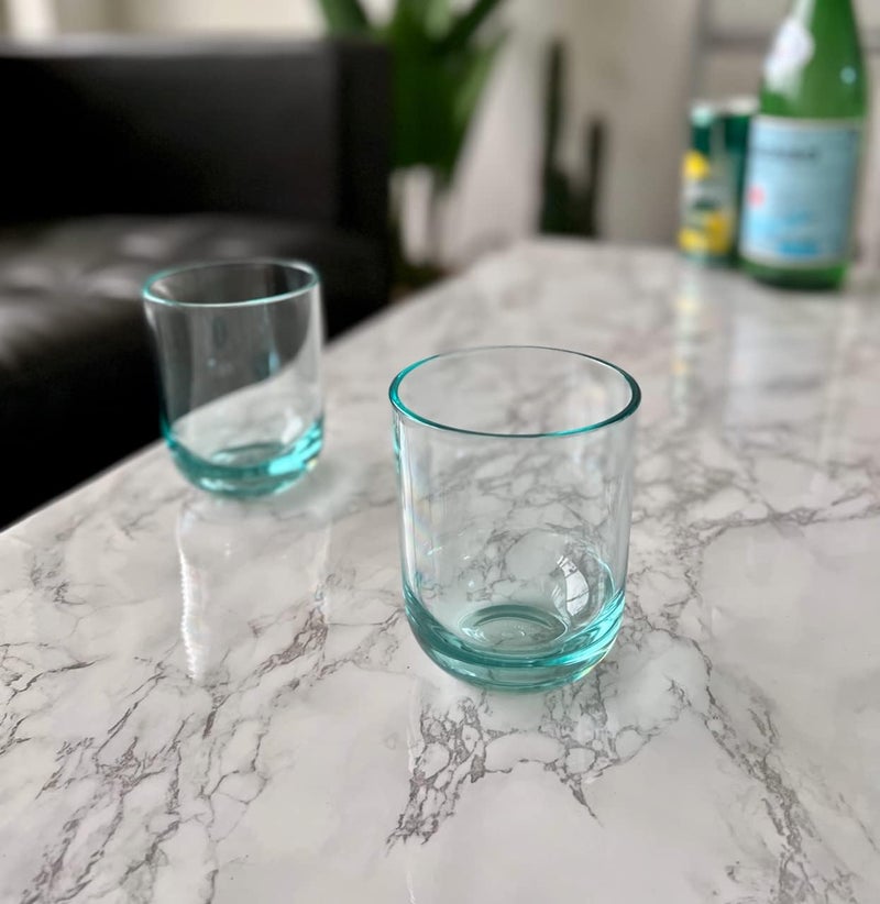 KLIFA WASCO 13 ounce Set of 6 Acrylic Tumbler Drinking Glasses BPAFree Plastic Drinkware Dishwasher Safe Cups Teal - Image 4