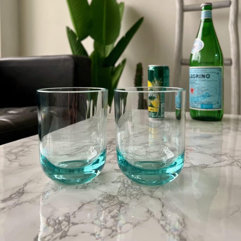 KLIFA WASCO 13 ounce Set of 6 Acrylic Tumbler Drinking Glasses BPAFree Plastic Drinkware Dishwasher Safe Cups Teal - Image 2