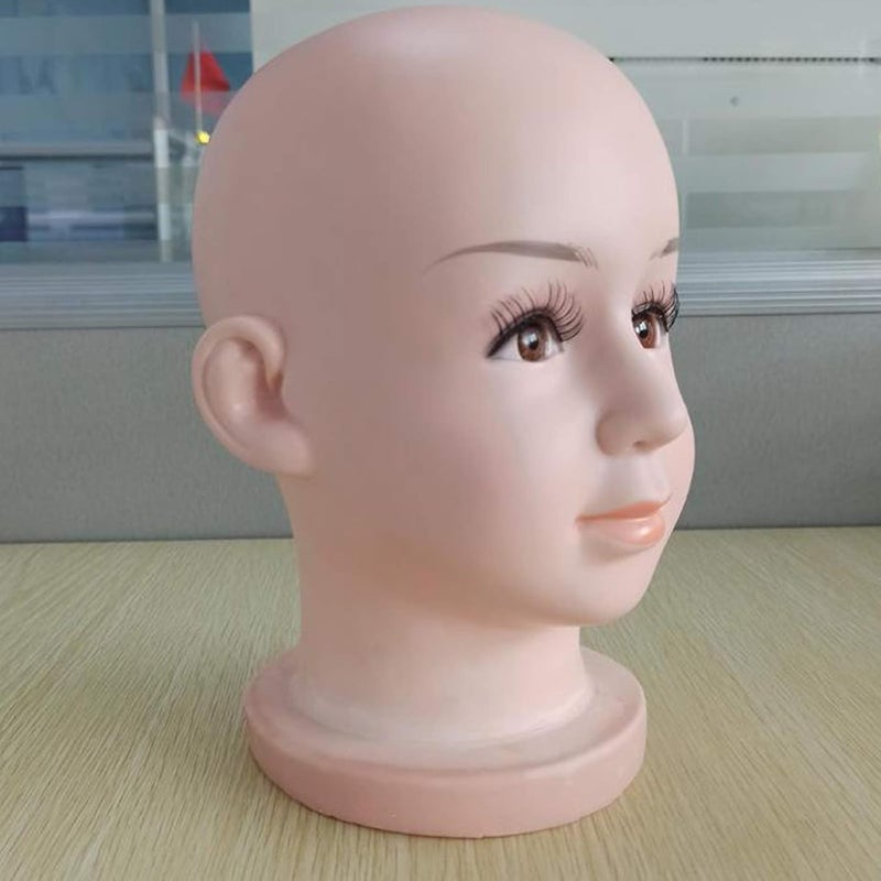 klarako PVC Baby Mannequin Head Display Model Mannequin Children Wigs Stand C - Image 5