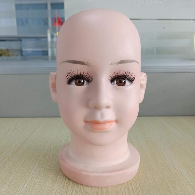 klarako PVC Baby Mannequin Head Display Model Mannequin Children Wigs Stand C - Image 3