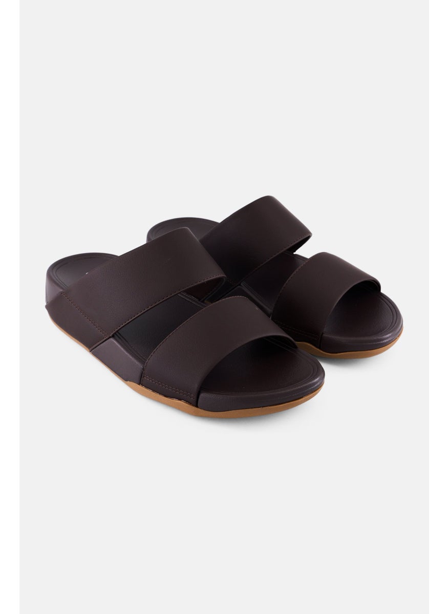 English Laundry Men 2 Strap Slip On Arabic Sandals, Black  - Image 1
