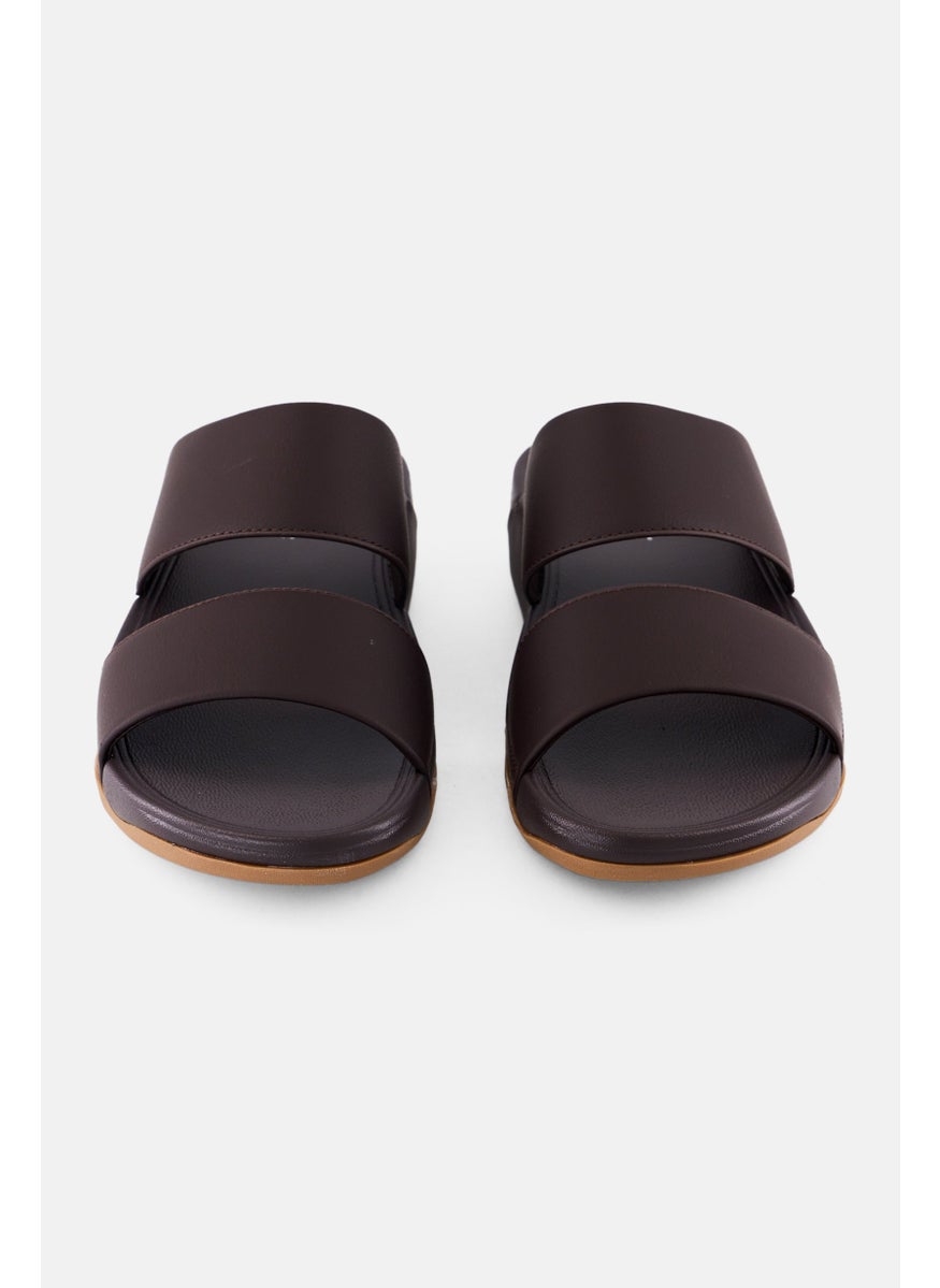 English Laundry Men 2 Strap Slip On Arabic Sandals, Black  - Image 4