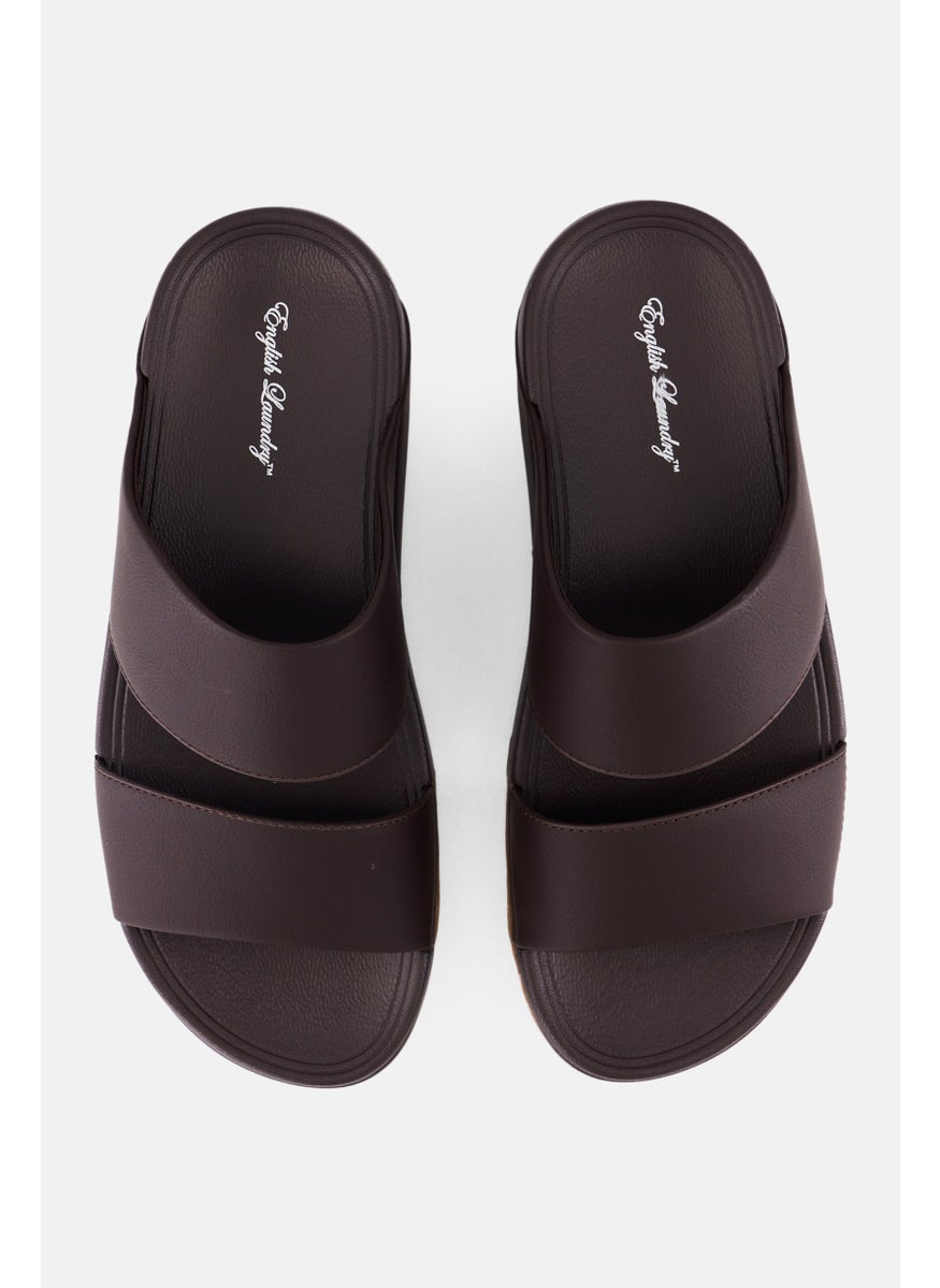 English Laundry Men 2 Strap Slip On Arabic Sandals, Black  - Image 3