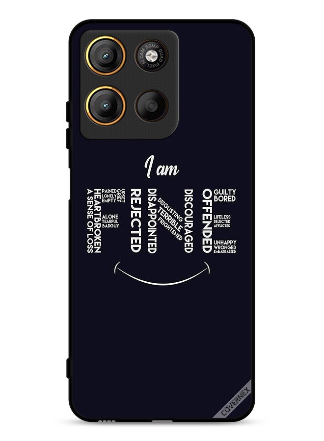 Covernex Motorola Moto G15 Protective Case Cover Calligraphy I Am Fine