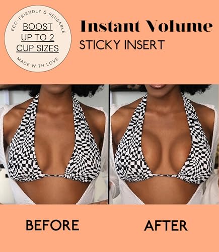 AGGRAD Double Sided Sticky Bra Pads Inserts Ultra Instant Volume Backless Strapless Stick on Bra Push up for Swimsuit Bikini Bathing Suit Sports Bra - Image 3