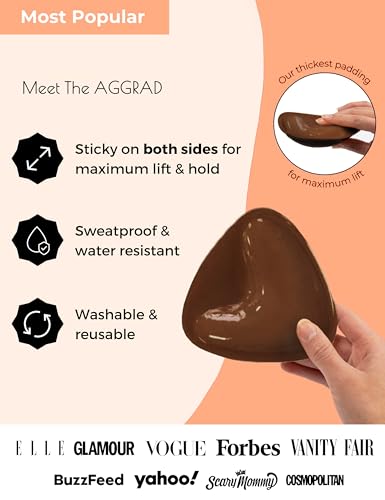 AGGRAD Double Sided Sticky Bra Pads Inserts Ultra Instant Volume Backless Strapless Stick on Bra Push up for Swimsuit Bikini Bathing Suit Sports Bra - Image 2