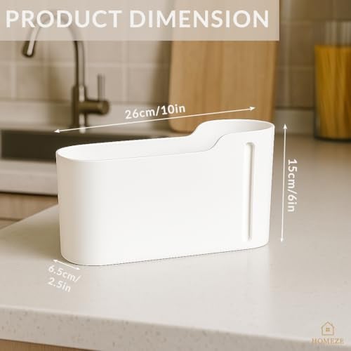 HOMEZE Wall-Mounted Garbage Bag Dispenser | Punch-Free No-Drill Trash Bag Storage Organizer for Kitchen, Bathroom & Office | Space-Saving Refillable Waste Bag Holder Box (Durable & Compact Design) - Image 2