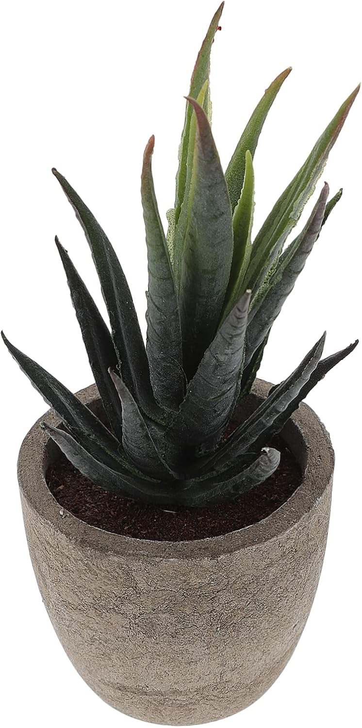 klarako 3pcs with Outdoor Simulation Fake Faux in Plants Gray Succulent Style Pots Artificial Succulents Decorations Indoor Potted Decorative - Image 5