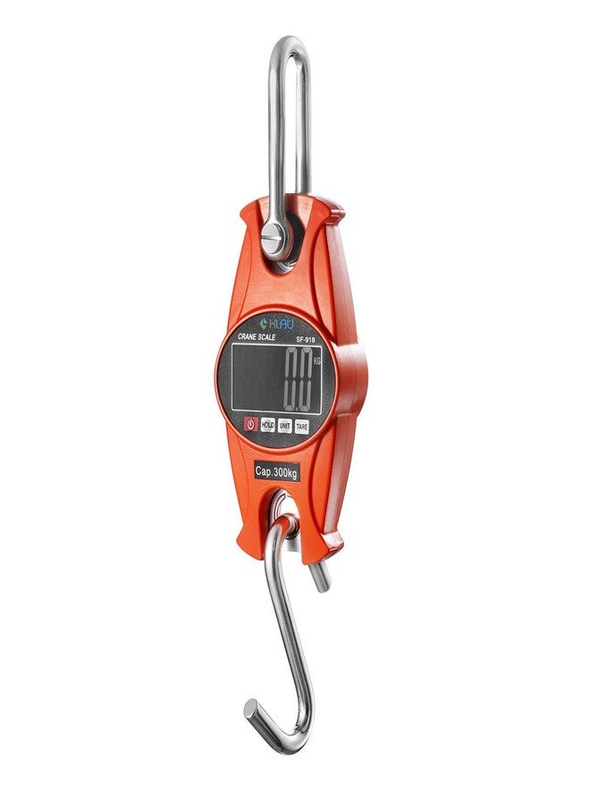 Klau Digital Scale 300 kg / 600 lb SF-918 Postal Scales Industrial Heavy Duty Crane Scale Orange for Home Farm Hunting - Image 1