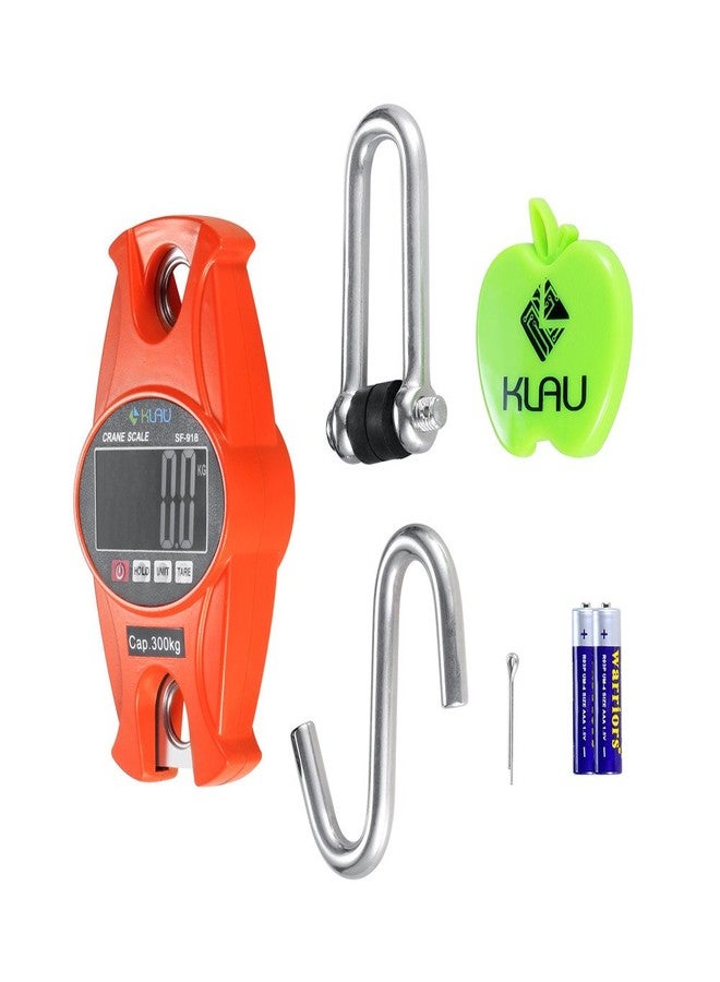 Klau Digital Scale 300 kg / 600 lb SF-918 Postal Scales Industrial Heavy Duty Crane Scale Orange for Home Farm Hunting - Image 4