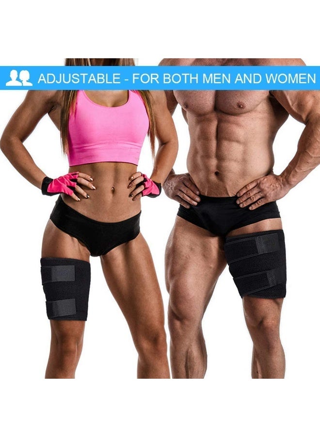 FDTY دعامة الفخذ، كم ضغط قابل للتعديل، دعامة الفخذ لفافة أوتار الركبة مع شرائط سيليكون مانعة للانزلاق للرجال والنساء تمنع التواء الساق، الإجهاد، إصابة التهاب الأوتار، تعزز الشفاء - Image 5