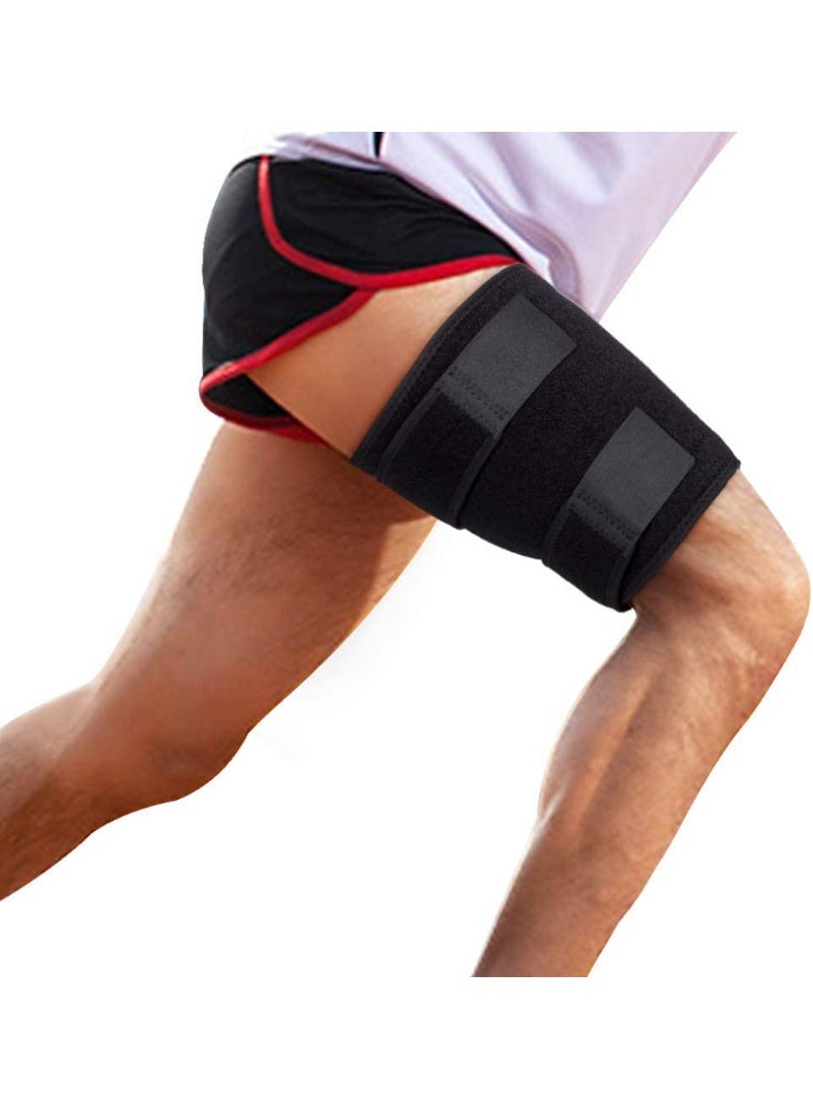 FDTY دعامة الفخذ، كم ضغط قابل للتعديل، دعامة الفخذ لفافة أوتار الركبة مع شرائط سيليكون مانعة للانزلاق للرجال والنساء تمنع التواء الساق، الإجهاد، إصابة التهاب الأوتار، تعزز الشفاء - Image 1