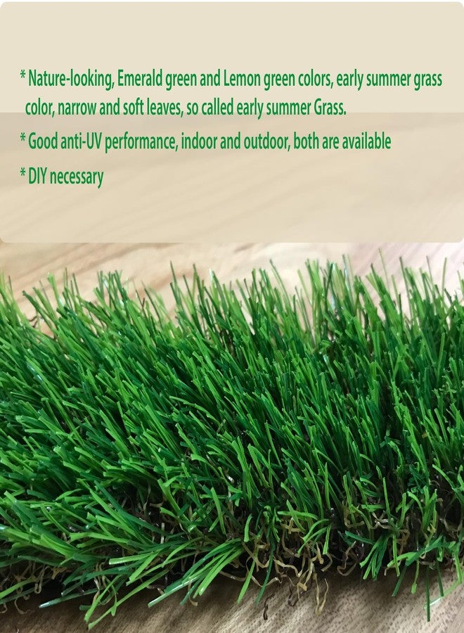 KuGuo Artificial Grass Decoration Strip Indoor/Outdoor DIY Fake Grass 4" Width (Early Summer Grass, Length 5ft) - Image 3