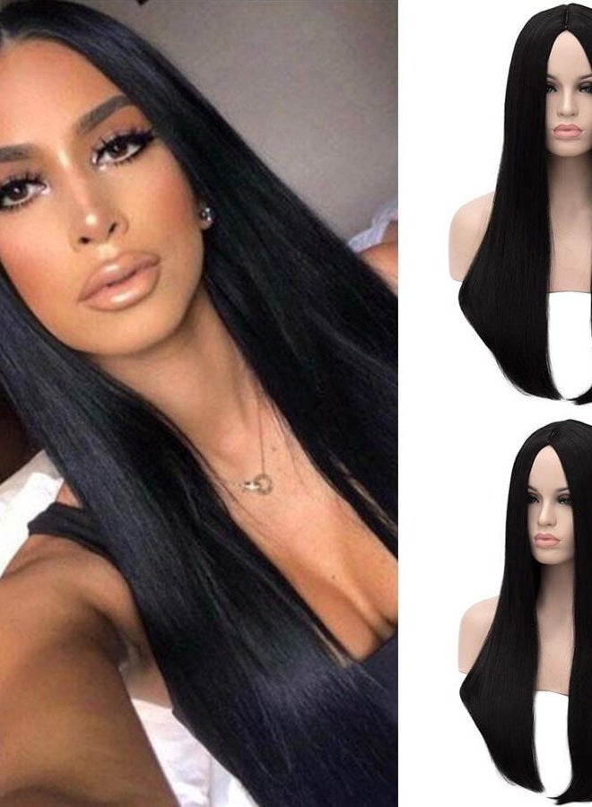 Kalyss 26 inches Women's Wig Long Straight Imported Synthetic Cosplay Costume Hair Wig - Image 2
