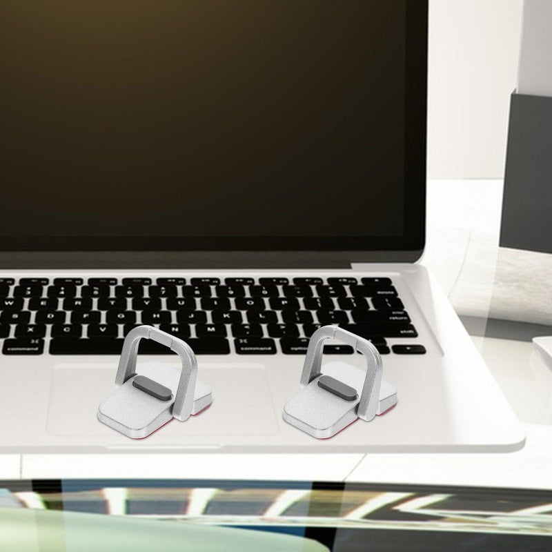 Silver Metal Laptop Stand Portable Cooling Riser Holder For Desk And Couch Use - Image 5