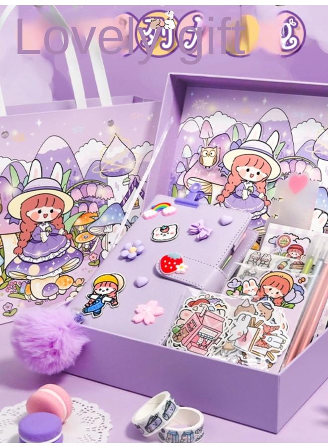 Bluejw Hand Account Book Hand Account Suit Gift Box Cute Girl Notebook Journal For Primary School Students Incentive Products Learning Stationery - Image 5