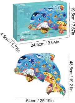 Toddler Puzzles | Large Block Floor Puzzle with Panda Elephant Dolphin Rabbit Shape | Education Toy Gifts for Baby Kid Color Shape Recognition Skills - pzsku/Z1E989C9BED715ACDF5DFZ/45/_/1737431678/d1def76b-b961-4352-8282-9be7917e3926