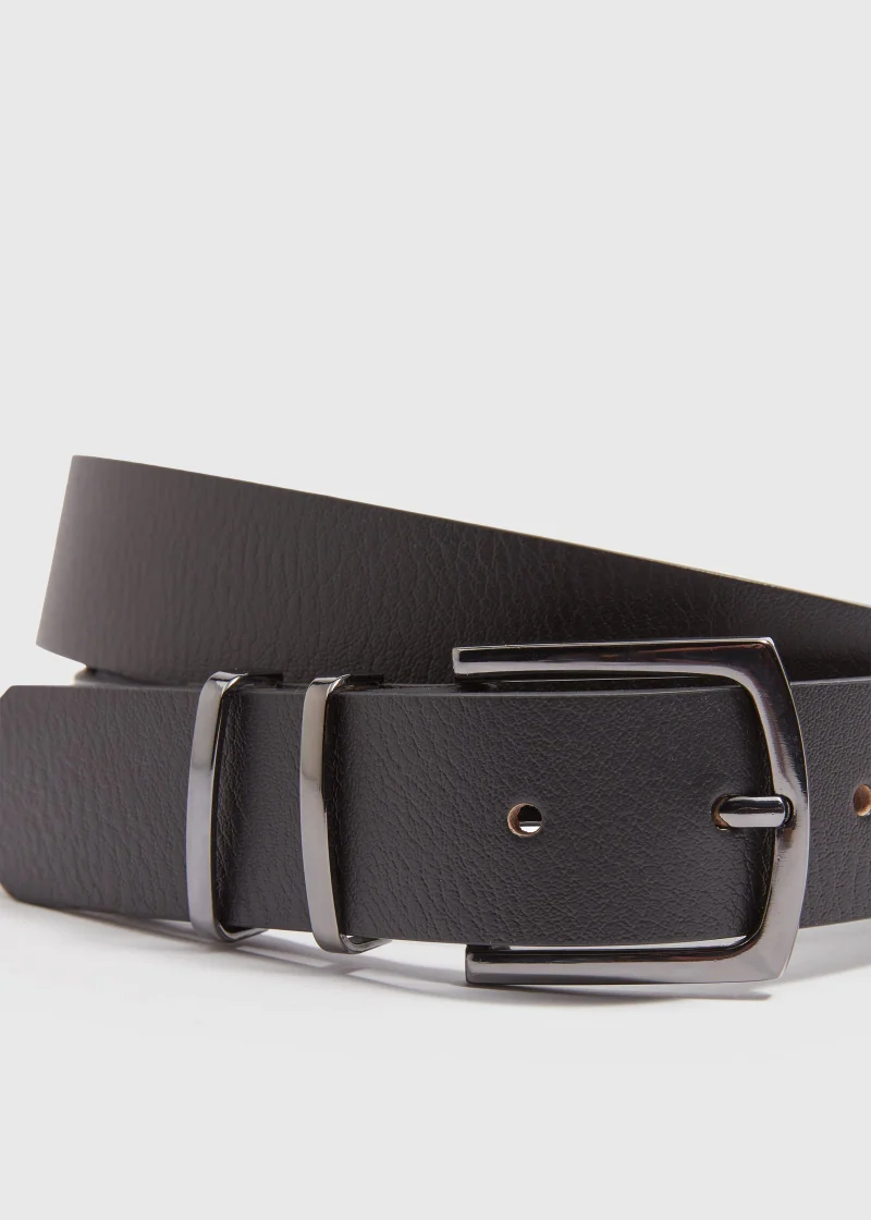 Matalan Black Leather Belt