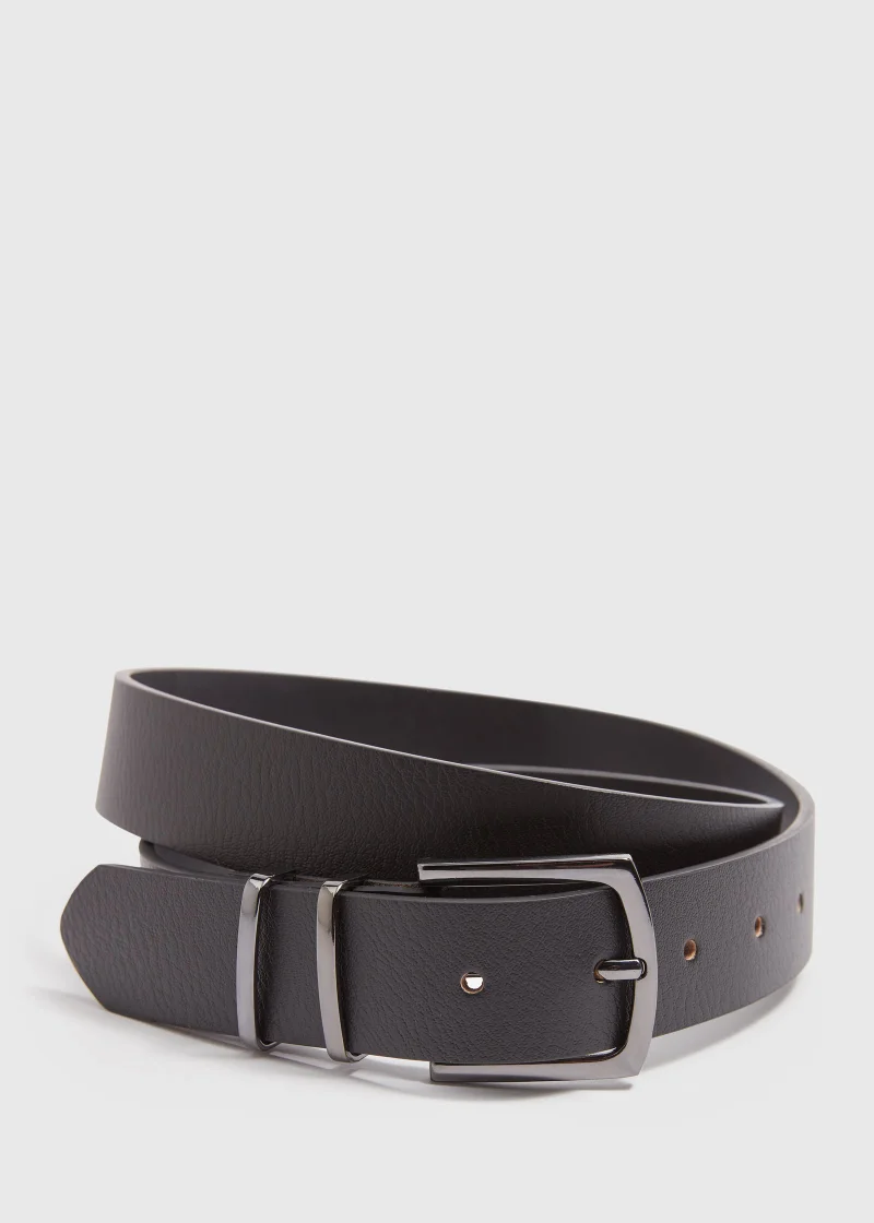 Matalan Black Leather Belt