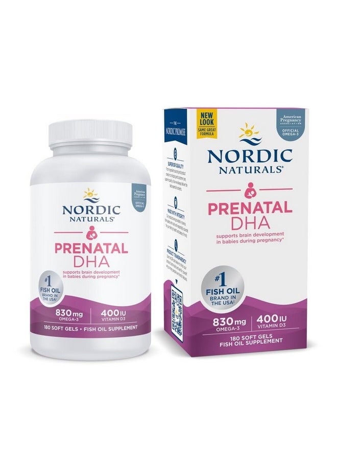 Nordic Naturals Prenatal DHA, Unflavored - 180 Soft Gels - 830 mg Omega-3 + 400 IU Vitamin D3 - Supports Brain Development in Babies During Pregnancy & Lactation - Non-GMO - 90 Servings - pzsku/Z1E98C91FB489B9BE4F05Z/45/_/1739882573/0dc3ae95-1e41-447b-87a2-390f951e3450