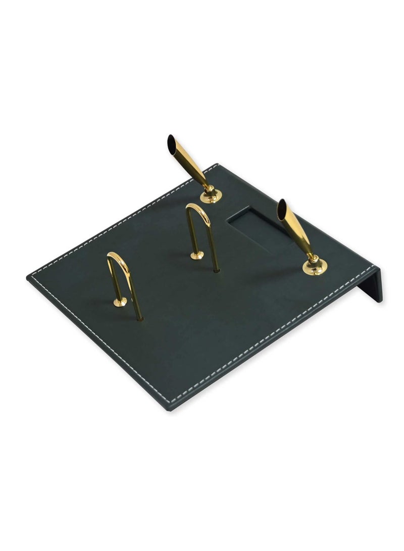 FIS طقم مكتب تنفيذي من FIS مكون من 11 قطعة من البولي يوريثين الإيطالي، أخضر - FSDS183GR - Image 4