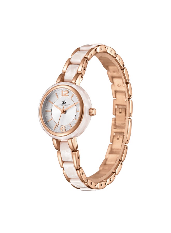 KENNETH SCOTT Women's Alloy and Acetate Plastic Analog Watch K24501-RCWW - 26.5 mm  - Image 2