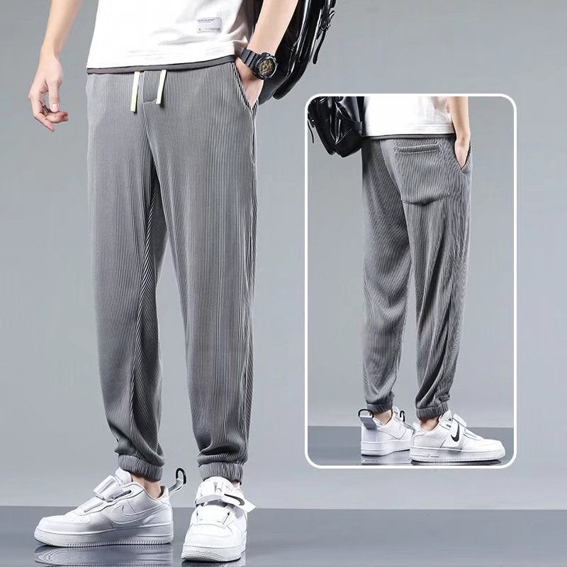 Ice Silk Quick-Drying Pants Men'S Summer Thin Stretch Breathable Casual Pants Loose Outdoor Sports All-Match Straight Trousers - Image 2