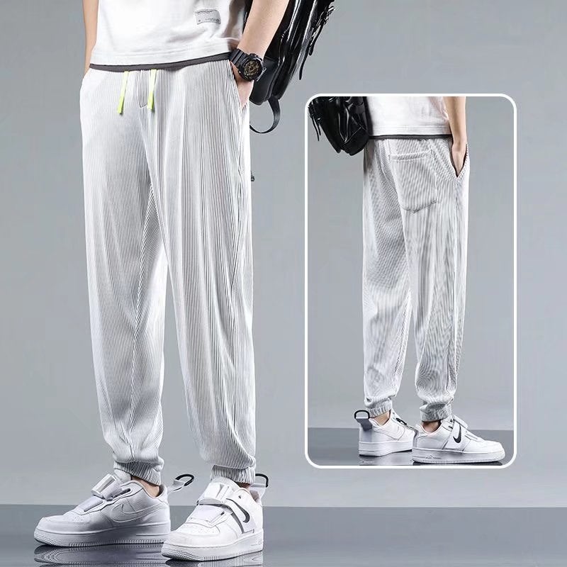 Ice Silk Quick-Drying Pants Men'S Summer Thin Stretch Breathable Casual Pants Loose Outdoor Sports All-Match Straight Trousers - Image 3