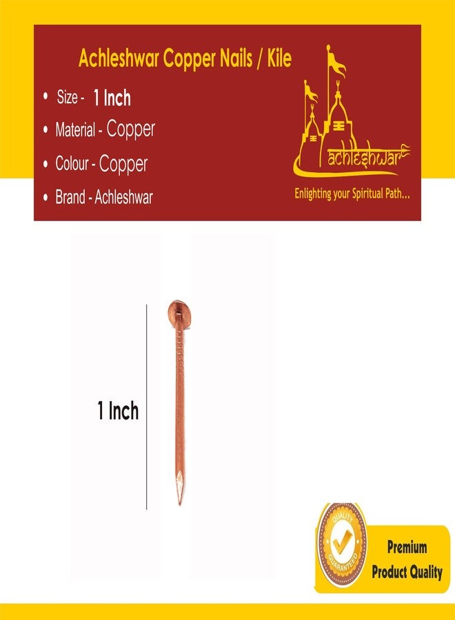 Achleshwar Copper Vastu Nails | Pure Copper Energy Correction Nails for Pooja & Vastu Remedies | Removes Negative Energy & Enhances Positivity | Copper | Pack of 10 - Image 3