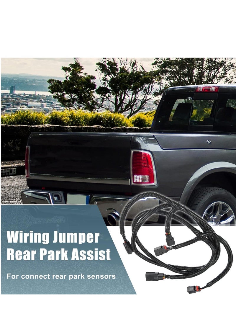 Generic RAM Rear Park Assist Wiring Harness 68031820AA Jumper for DODGE 2009-2020 RAM 1500 10-18 RAM 2500 3500 Rear Parking Bumper Sensor Backup Light Wiring Harness Warning System for Park Sensor Replace  - Image 4