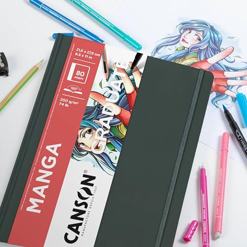 Canson Graduate Manga Paper Hard Cover Art Journal 55x85 inches 40 Sheets Artist Paper for Illustration Character Studies Comics - Image 3