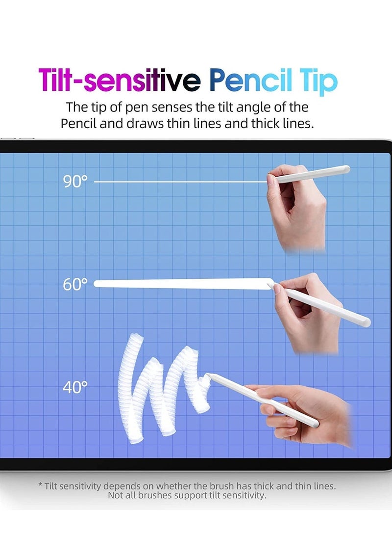 Stylus Pen for iPad Pencil 2nd Generation [Wireless Charging/Palm Rejection/Tilt Sensitive for Apple iPad Pro 1/2/3/4/5th 11/12.9inch,iPad Air 4/5th,iPad Mini 6th Active  Pen - Image 3