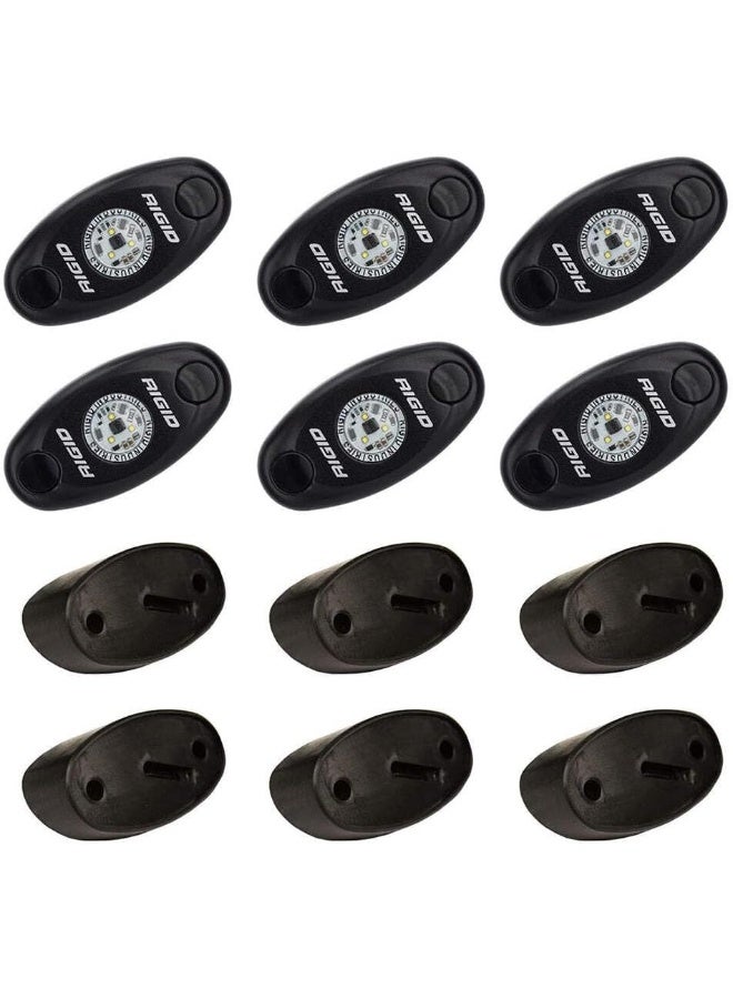 RIGID A-Series Rock Light Kit - 6 Red LED Lights - Image 1