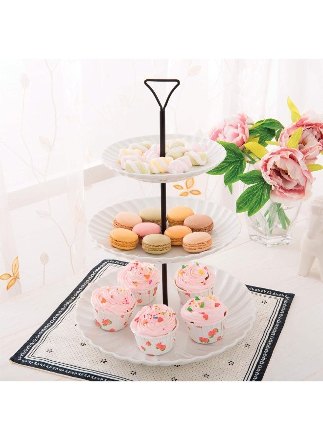 Shallow 3-Tier Serving Set, White - Image 1