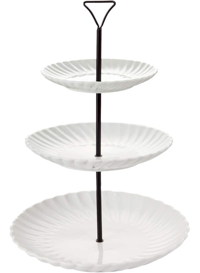 Shallow 3-Tier Serving Set, White - Image 2