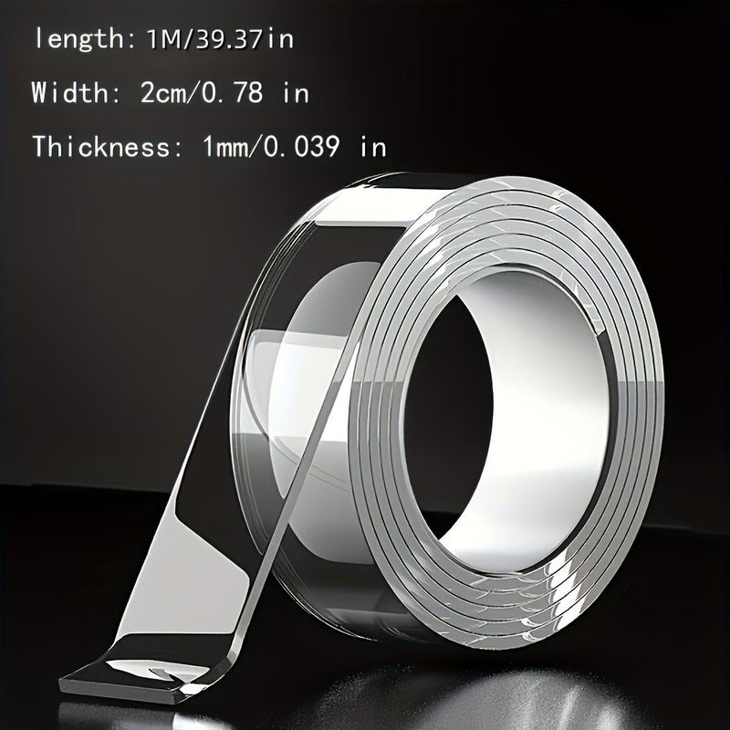 3 Rolls Heavy Duty Double Sided Reusable Tape Strong Adhesive Residue Free Home Office Car - Image 3