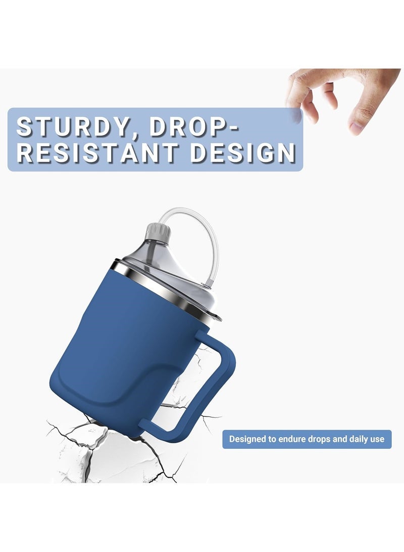 general Anti-Choking Elderly Care Cup with Straw Leakproof Insulated 304 Stainless Steel Thermos for Bedridden Patients 400ml Capacity Multi-Functional Feeding Cup for Liquid Diets Spill-Proof Cup - Image 4