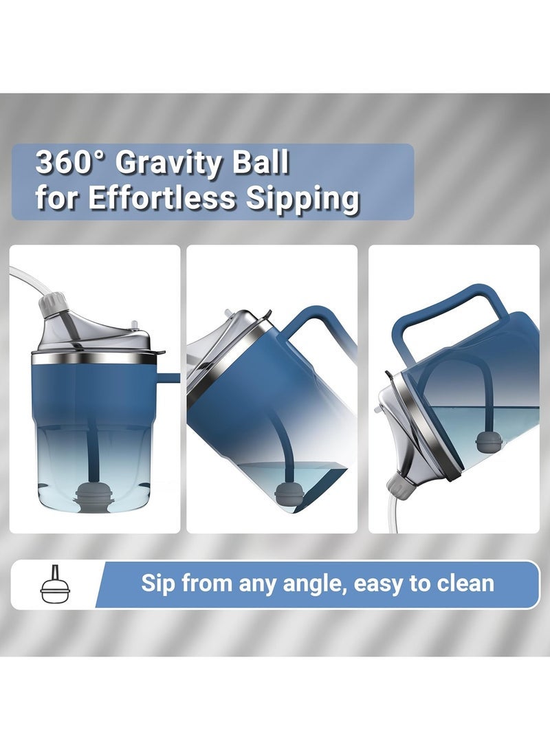 general Anti-Choking Elderly Care Cup with Straw Leakproof Insulated 304 Stainless Steel Thermos for Bedridden Patients 400ml Capacity Multi-Functional Feeding Cup for Liquid Diets Spill-Proof Cup - Image 5