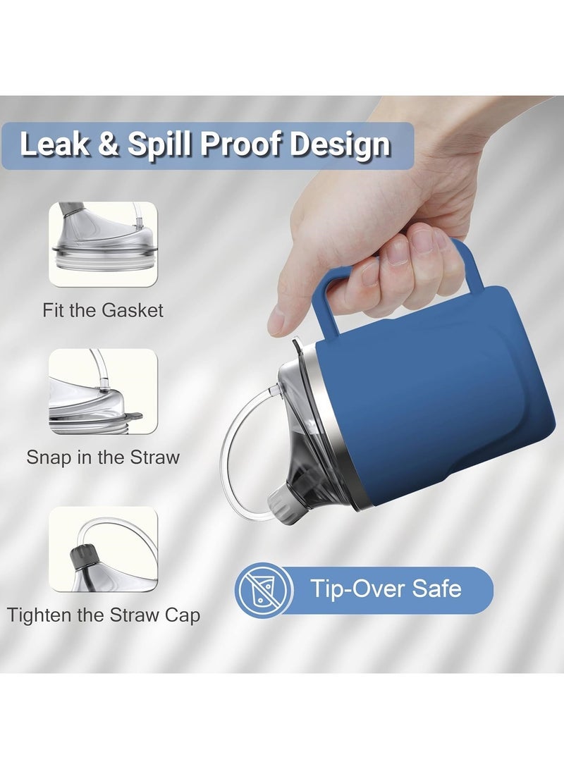 general Anti-Choking Elderly Care Cup with Straw Leakproof Insulated 304 Stainless Steel Thermos for Bedridden Patients 400ml Capacity Multi-Functional Feeding Cup for Liquid Diets Spill-Proof Cup - Image 3