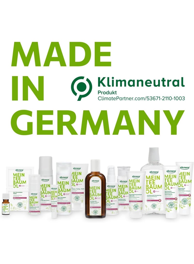 Alkmene My Tea Tree Oil Antibacterial Mouthwash with Fluoride - vegan, alcohol free, microplastic free 500 ml - Image 3